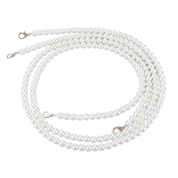 Cadenas de perlas de imitación, 2 piezas de cadenas de perlas de imitación, cadena para bolso con dijes, elaborada con cuidado