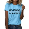 thumbnail image 1 of HXWCHs T-Shirt Uni à Col Montant pour Femme Mode Décontractée T-Shirt à Col Rond à Manches Courtes Imprimé pour Femme Haut pour Tous les Jours S Bleu Ciel, 1 of 4