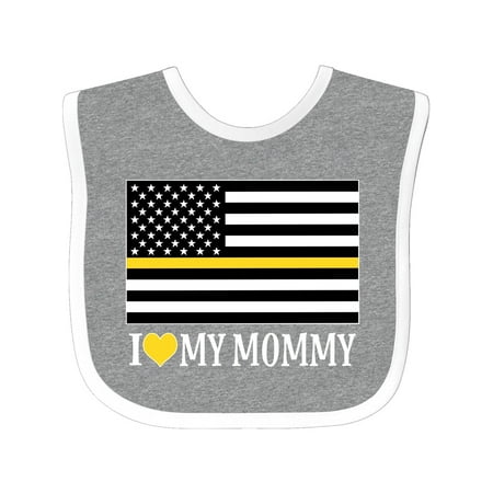 

Inktastic Dispatcher Mom Flag Gift Baby Boy or Baby Girl Bib