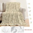 thumbnail image 5 of Beige Spring Floral Blanket Soft Cozy Warm Throw Blanket for Couch, Plush Fuzzy Flannel Fleece Blankets for Sofa, Farmhouse Flowers Elegant Pastoral Bed Blankets Lightweight Gifts for Women, 40"x50", 5 of 9