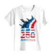 thumbnail image 5 of Ulanda Boys Girls 4th of July Shirt American Flag T-Shirt USA We The People Patriotic Tee for 5-14Years Unisex Kids (White, 13-14 Years), 5 of 5