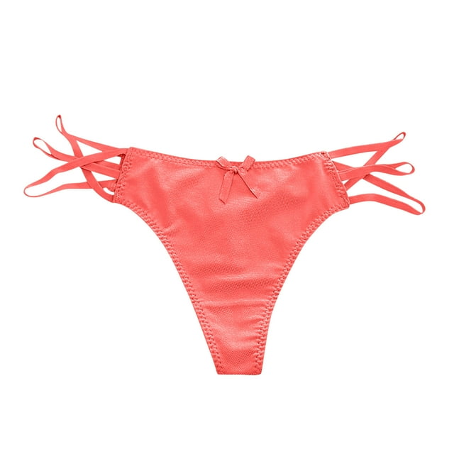 Ketyyh-chn99 Culottes Bikini en Coton pour Femmes, String Bikini pour Dames, Culottes en Dentelle, sous-Vêtements, Culottes, Lingerie pour Femmes, Rouge Melon D\'eau, Taille Unique