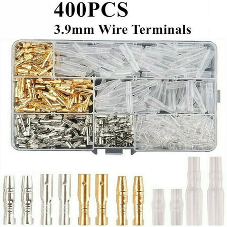 

400PCS MOTORCYCLE WIRING HARNESS LOOM BULLET CONNECTORS BRASS 3.9MM ELECTRICAL