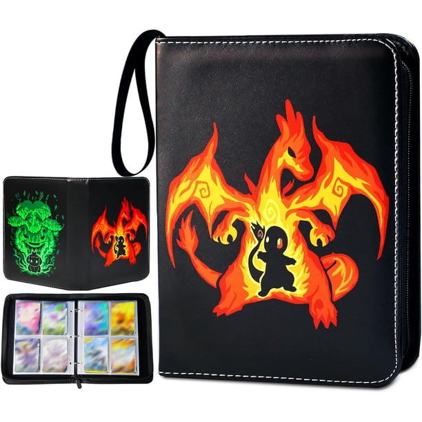 Carpeta para tarjetas coleccionables con capacidad para 400 tarjetas, 50 fundas extraíbles Carpeta para tarjetas coleccionables para la mayoría de tarjetas de juego de tamaño estándar