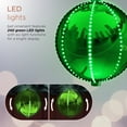 thumbnail image 4 of Alpine Corporation 13" Light-Up Hanging Ball Holiday Ornament, Green, 4 of 12