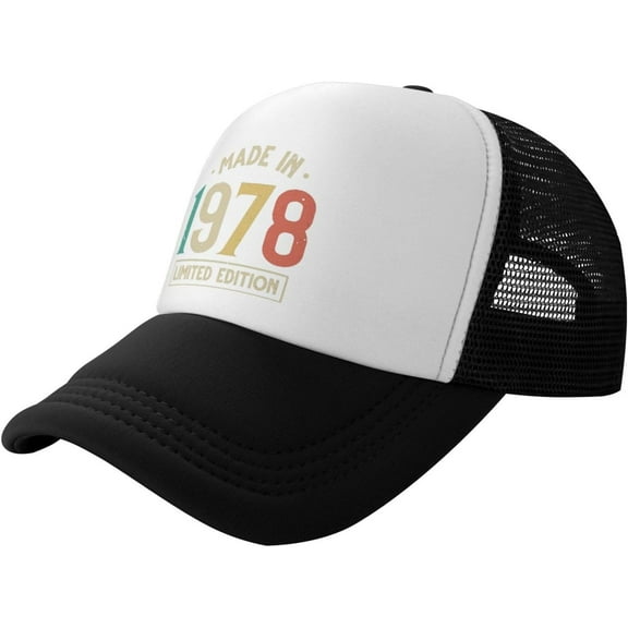 Trucker Hat Women 46th Birthday Gifts Mesh Snapback Cap Women Snapback Caps Vintage 1978 Hats