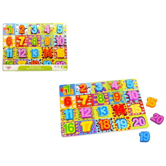 Tooky Toy Number Puzzle Wood 40×30×2cm