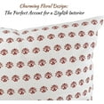 thumbnail image 2 of Hand Block Print Floral Pillow Covers Botanical Design Flower Cushion Covers Rustic Grand Millennial Style Pillow Cases for Throw Pillows Vintage Home Decor 20x20 Set of 2 Cream White & Rust Brown, 2 of 8