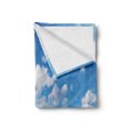 thumbnail image 2 of Blue Sky Soft Flannel Fleece Throw Blanket, Landscape Scenery Print of Greenery Land with a Clear Clouds Sky, Cozy Plush for Indoor and Outdoor Use, 60" x 80", Lime Green and Sea Blue, by Ambesonne, 2 of 6