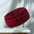 thumbnail image 2 of ievspot 1 Pcs Winter Headband Women Fuzzy Fleece Lined Ear Warmer Cable Knit Thick Warm Crochet Headband Knitting Hairband, 2 of 8