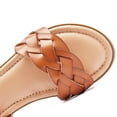 thumbnail image 3 of Women's Flat Slide Sandals Adjustable Ankle Strap Cross-strap Summer., 3 of 7