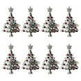 thumbnail image 1 of Juego de 8 Anillos para Servilletas de áRbol de Navidad, para Bodas, DíA de AccióN de Gracias, Reuniones Familiares, Fiesta de CumpleañOs (Plata), 1 of 1