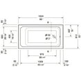 thumbnail image 4 of Duravit 700405000000090 60 x 32 in. D-Code Soaker Alcove Bathtub Right Drain, White, 4 of 7