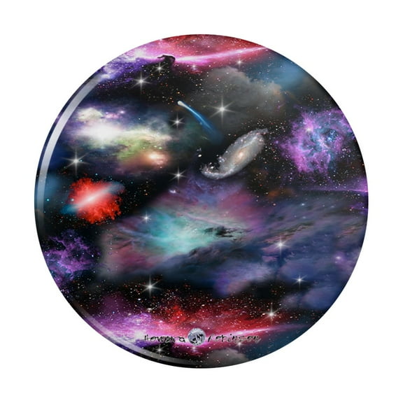 Space Galaxies Nebula Shooting Stars Pattern Kitchen Refrigerator Locker Button Magnet
