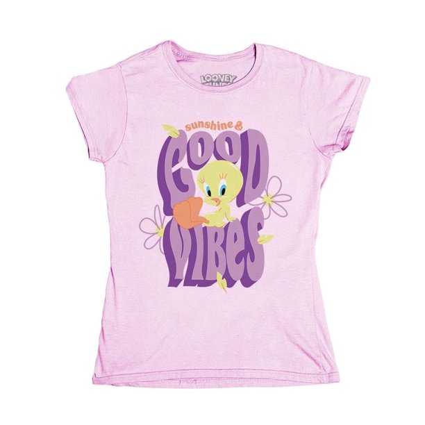 Playera Fan Army Looney Tunes Talla 6 good manga corta rosa