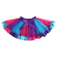 thumbnail image 4 of Godom Girls Rainbow Ballet Tutu 1T-9T Layered Ruffle Tiered Tulle Dance Dress Princess Party Skirt,Purple, 4 of 5