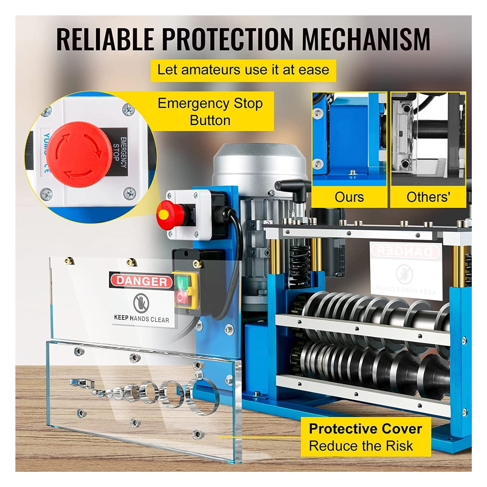 1.5-38 Mm Electric Wire Stripping Machine Wire Stripper Peeler For Copper Scrap Diameter 370W