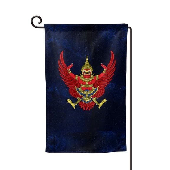 Thailand National Emblem Garden Flag Vertical Double Sided Yard Outdoor Decoration 12.5 x 18 Inch Square