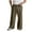 Army Green, variant on Horkkom Mens Casual Pants Elastic Waist Long Pants Soft Cotton Linen Pants Oversize Wide Leg Pants Loose Baggy Beach Pant with Pockets XL
