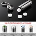 thumbnail image 3 of Titanium Small Pill Holder Keychain   Portable Pill Case  Pocket Pill Box Container Carrier to Hold Pills  Vitamins  Fish Oil  Supplements, 3 of 6