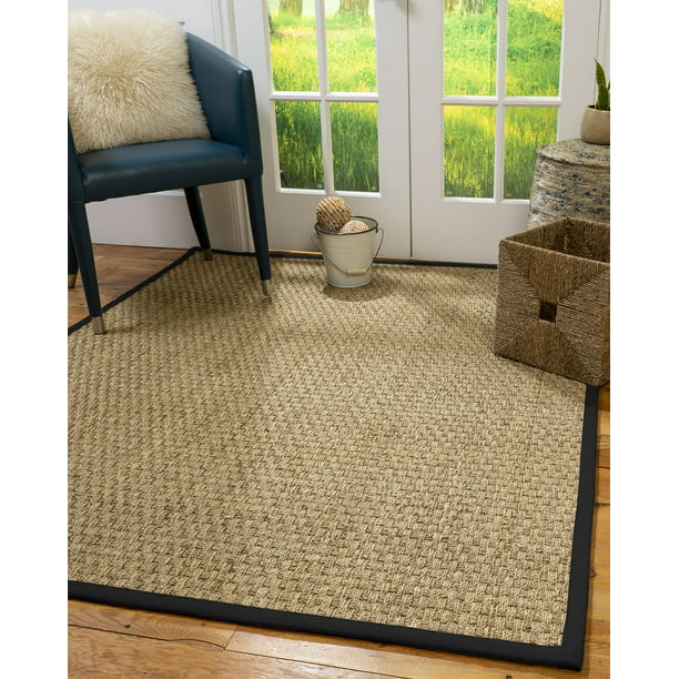 Natural Area Rugs Optimum Seagrass Rug, Seagrass Outdoor Rug With Black Border