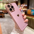 thumbnail image 2 of Compatible with iPhone 14 Pro Max Case Luxury Plating Love Heart Case Soft TPU Silicone Shockproof Camera Protective Cute Case for iPhone 14 Pro Max 6.7" for Women Girl Purple, 2 of 13
