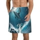 thumbnail image 1 of Balery Ice Blue Ocean Cute Dolphin A Traje de Baño Estilo Hawaiano para Hombre, Shorts de Secado Rápido con Bolsillos-Large, 1 of 6
