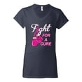 thumbnail image 2 of for a Support Awareness Womens V-Neck Tee, Navy, Large, 2 of 3