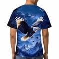 thumbnail image 5 of LAOLIUSN Funny USA Bald Eagle T-Shirt American Flag Style Graphic Tee Shirt，S-4XL, 5 of 7