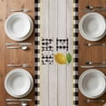 thumbnail image 6 of Lemon Table Runner - 120 Inch Long, Kitchen Dining Table Runner Dresser Scarves, Summer Botanical Black White Plaid Pastoral Wooden Farmhouse Decor for Coffee Tables Wedding Party Banquet, 6 of 8