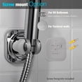thumbnail image 2 of Handheld Shower Head Holder，5 Angles Adjustable，Concealed Adhesive Mount，Bathroom Wall Mounted Shower Wand Holder ( Chrome Finish), 2 of 8