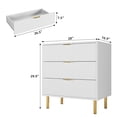 thumbnail image 3 of Danolapsi 3 Drawer Dresser,Modern Closet Dressers Chest of Drawers,3 Drawer Dresser for Bedroom with Gold Handle,Wood Double Chest of Drawers and Storage Organizer for Living Room,Hallway,Entryway, 3 of 7