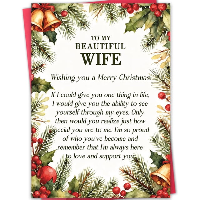 Tarjeta de Navidad ATTLVV para Esposa 20x13,5 cm