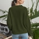 thumbnail image 3 of Gibobby SuéTer Para Mujeres Para Frío De Cuello Redondo Para Mujer Con Estampado Manga Larga Mezcla De Lana Cálida Ideal Para Primavera Y Otoño(Verde,XG), 3 of 6