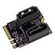 thumbnail image 1 of Tarjeta De Expansion Tarjeta adaptadora M2 a SATA3.0 JMB582 Chip KEY A + E WIFI M.2 a tarjeta convertidora SATA Ehuebsd  Para estrenar, 1 of 9