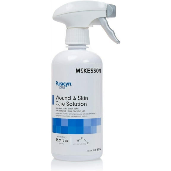 McKesson Puracyn 186-6004 Wound and Skin Care Solution 16.9 oz. Spray Bottle (Pack of 3)