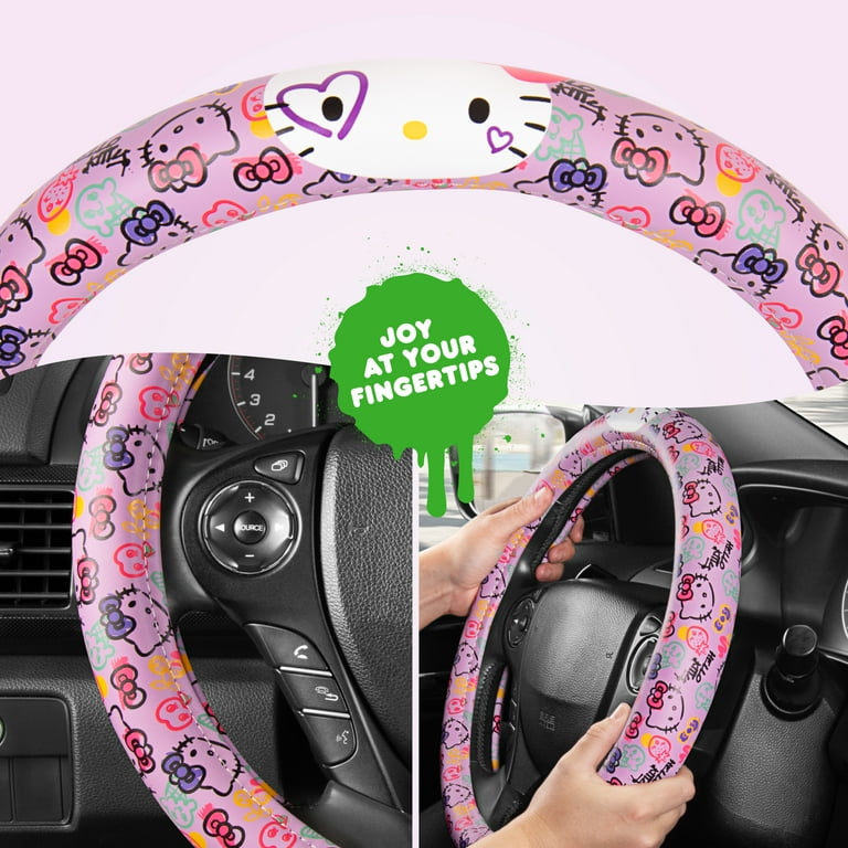 15 Inch Universal Steering Cover Pink Kitty Cat - Cute 11 thumbnail image