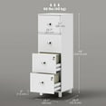thumbnail image 3 of HOMCOM Lateral File Cabinet with 4 Drawer, Lock, for A4 Letter, White, 3 of 10
