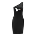 thumbnail image 1 of Vestido de verano con hombros descubiertos para mujer, minivestido para ir de compras, playa, trabajo, desplazamientos M, 1 of 7