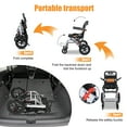 thumbnail image 6 of 2026 New Ultra-Lightweight Aluminum Alloy Foldable Transport Wheelchair, 15.75-Inch Wide Seat with Shock-Absorbing Wheels, Automatic Brakes & Safety Belt for Seniors, 6 of 9