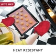 thumbnail image 3 of Aomota Short Oven Mitts, Oven Gloves Cooking Mitts Pair Heat Resistant, Pot Holder with Non-Slip Grip and Hanging Loop, Set of 2pcs, Red, 3 of 7