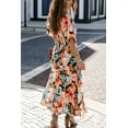 thumbnail image 5 of EASYBRAUS Women High Waist Floral Print Maxi Dress V Neck Batwing Sleeve Summer 2025 S-XXL, 5 of 6
