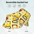 thumbnail image 2 of Fuzoiu Funny Construction Vehicles Print Reflective Bucket Hat,Outdoor Hat for Men and Women,Bucket Hat for Travel Fishing Hunting Summer Camp, 2 of 6