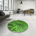 thumbnail image 4 of Ahgly Company Machine Washable Indoor Round Transitional Deep Emerald Green Area Rugs, 5' Round, 4 of 7