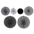 thumbnail image 5 of COMPUKAS Party-Decorations Paper Flowers Fan Black 12Pcs 15 X 15 X 0.4Inch, 5 of 8