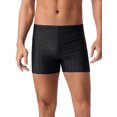 thumbnail image 1 of INSPIRAR CHIC Pantalones de baño de verano para hombres, color sólido, con cintura elástica, entrenamiento de natación, 34 negro, 1 of 6