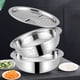 thumbnail image 2 of Rallador de cocina de acero inoxidable para lavado de verduras, colador para lavado de arroz, estilo aleatorio, 3 uds., 2 of 5