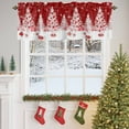 thumbnail image 4 of Valances for Windows Christmas Tree Rod Pocket Cafe Window Treatments Valance Curtains for Kitchen Bathroom Laundry Basement Windows 54"x18", 4 of 7