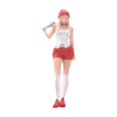 thumbnail image 1 of Figura en miniatura una chica escala 1/64, modelo pie, para dioramas con camiseta sin mangas, modelo personaje 3D para maquetas, 1 of 9