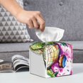 thumbnail image 5 of Goofa Alligator Donut Pool Float Tissue Box Cover PVC Leather Tissue Holder Square Facial Tissue Case Facial Paper Organizer Dispenser for Bathroom, Vanity Countertop, 5 of 8